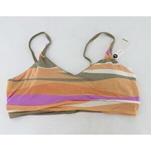 NWT‎ PrAna Women's Willow Falls Reversible Swim Top Waves Size L Sustainable